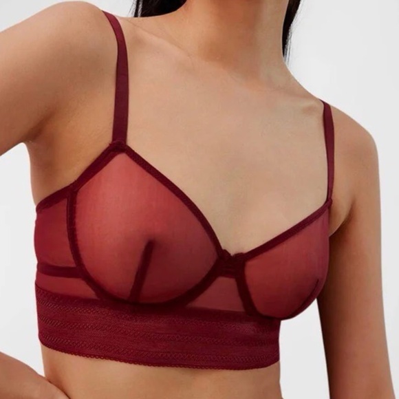 Else Bare Underwire Longline Bra in Bloodstone Size 32D - Picture 4 of 4